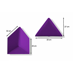 Cojín triangular grande  38x40x32x27cm