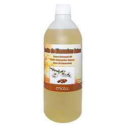 Aceite De Almendras Dulce Puro 100% para Masajes 1L EFICELL