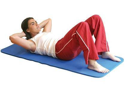 colchoneta yoga pilates 180x60x1,5cm en uso